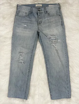 PacSun Boyfriend Jeans Light Wash Distressed‎ Ripped Raw Hem Women's Size 28 thumbnail 1
