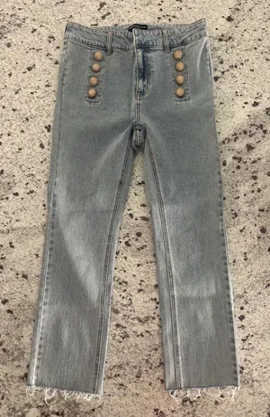 Generation Love Justine Button Fray Denim Pants Jeans 27 thumbnail 1