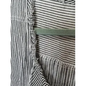 FP One Free People Striped‎ Ruffle Shirt 3/4 sleeve sz XS/S thumbnail 3
