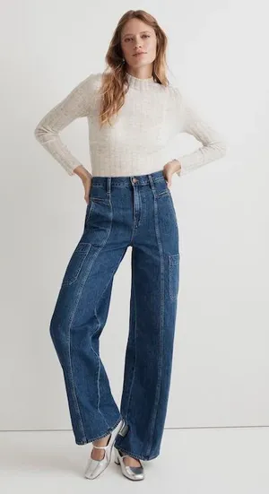 Madewell Baggy Straight Cargo Jeans size 24‎ thumbnail 1