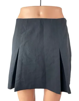 Abercrombie & Fitch Women's Black Pleated Zip Casual A Line Mini Skirt Size M thumbnail 1