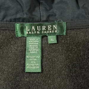 Lauren Ralph Lauren Hoodie Womens XL Gray Full Zip Snap‎ Front Jacket thumbnail 4