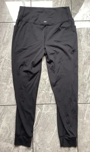 Prana Becksa 7/8 Jogger Dark Gray High Waisted Ribbed Yoga Pants Womens Large thumbnail 1