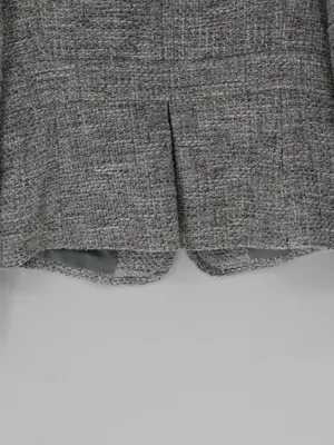 Talbots Tweed Blazer Size 10 Gray Textured Tailored Jacket Preppy Old Money thumbnail 11