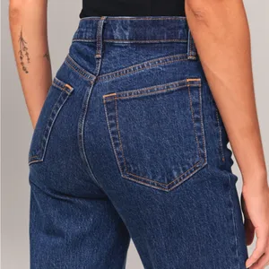 Abercrombie & Fitch Dark Blue Straight Leg Jeans thumbnail 3
