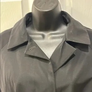 Oliver Grant Classic Black Belted Waterproof trench rain coat XS thumbnail 6