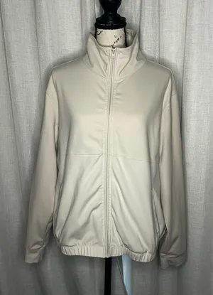 \Women's Large Ebb & Flow Zip-Up Cream Jacket thumbnail 1