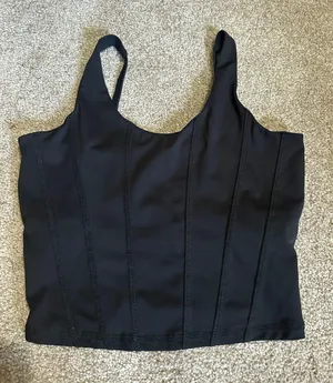 Black corset workout top thumbnail 1