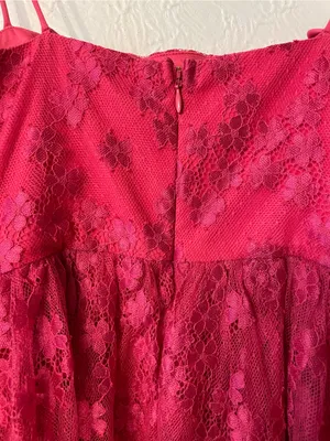 NWT Lovers + Friends Electric Pink Floral Lace Jia Mini Dress Small thumbnail 7