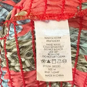 Milk & Honey Red Floral‎ Dress Size Medium thumbnail 8