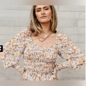 Bohme romantic, vintage-inspired blouse with a soft, women’s sz medium thumbnail 4