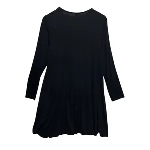 Old Navy Petite L Black Swing Dress‎ Soft Knit Long Sleeve Casual Minimalist thumbnail 2