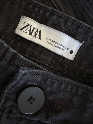 ZARA The Marine Straight Jeans in Black Size 6 thumbnail 13