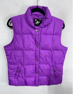 Athletech Medium‎ Purple Puffer Vest Women's Quilted Down Winter Outerwear thumbnail 1