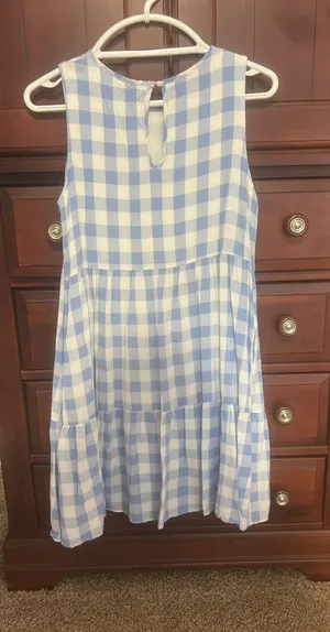 Blue gingham dress Size M thumbnail 2