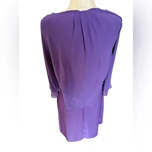 Chaps Sheer Cape Sleeveless Sheath Dress Size L thumbnail 7