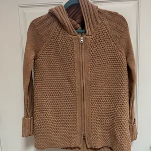 Victor Alfaro x RTR Brown‎ cable knit Oversized Zip Up hooded Sweater wool blend thumbnail 3