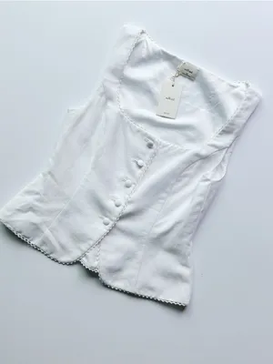 Aritzia Wilfred Octavo Bustier - CruiseLinen™ White Top Vest thumbnail 9