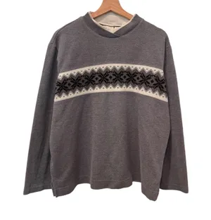 VTG Bobbie Brooks Charcoal Gray Crew Neck Winter Knit Sweater Ladies Size XL thumbnail 1