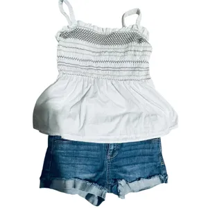 Old‎ Navy Womens White Smocked Babydoll Camisole Top Blue Embroidery Small thumbnail 11