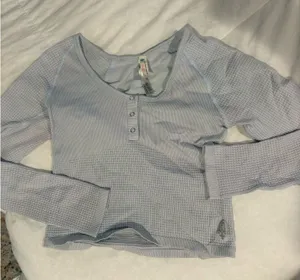 light blue Free People Long Sleeve Athletic Top thumbnail 2