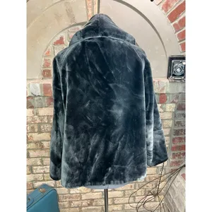 Faux fur coat black Size XL thumbnail 6
