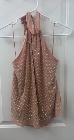 Anthropologie halter sequin backless top thumbnail 1