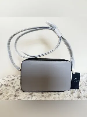 New Kate Spade Sienna Crossbody bag Leather Nimbus Grey Multi thumbnail 3