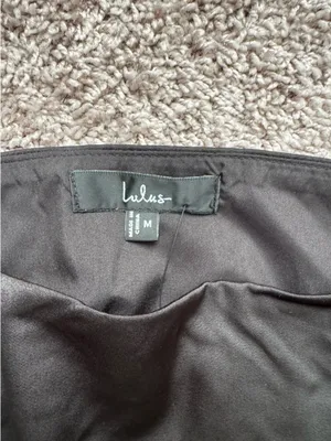Lulus Black Satin Mini Dress thumbnail 3