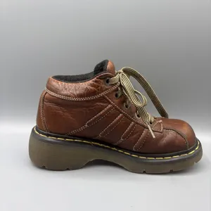 Dr Martens Chunky Ankle Boots Womens Size 7 Mens 6 Brown Lace Up Hightop Y2K thumbnail 4