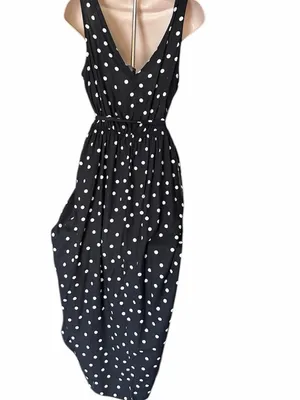A New Day Black & White Maxi Dress XS Like New thumbnail 3