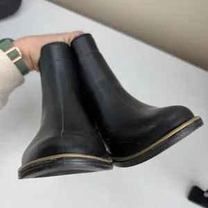 Kate Spade Solstice Ankle Rain Bootie Water Resistant Black Rubber Size 6 thumbnail 11