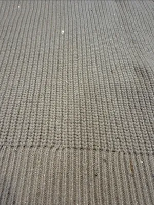 GAP Cream Ribbed Shimmer Crewneck Sweater Size Medium - C11-638 thumbnail 4