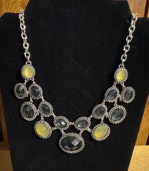 Dana Buchman Statement Silver Tone Accented Necklace thumbnail 1