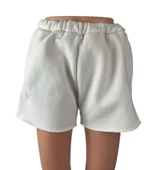 Vintage Havana Women's White Fleece Wide Leg Lounge Athletic Sweat Shorts Sz XS thumbnail 1
