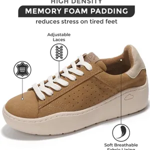 Chic Tan and Beige Women's Sneakers Size 8 thumbnail 11