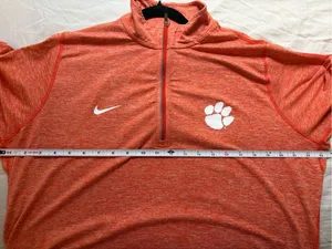 Nike Clemson Tigers Dri-FIT 1/4 Zip Pullover Women XXL Orange thumbnail 8
