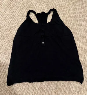 ALO Yoga Black Racerback Button-Front Camisole thumbnail 1