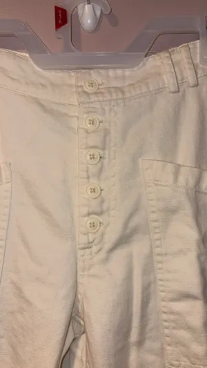 Urban Outfitters Cream Button Fly High Rise Pants thumbnail 2
