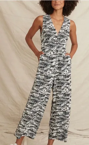 Marine Layer Women's Holi Jumpsuit California Black/White Size Medium thumbnail 1