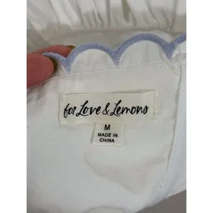 For Love & Lemons Mini Dress White Tea Time Poplin Bustier Basque Waist Medium thumbnail 4
