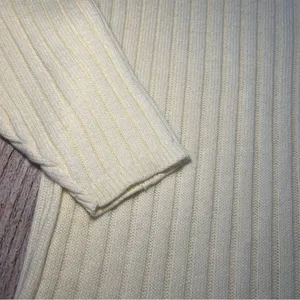 Vintage 80s Knit‎ Sweater Ribbed Womens Large Retro Cream Crewneck Pullover USA thumbnail 7