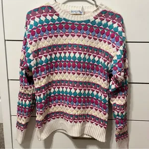 Vintage Pattern Multicolor Sweater thumbnail 2