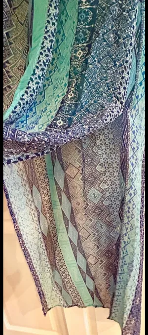 Speechless BOHO Blue Sleeveless Aztec Design Summer Dress Back Straps size xS thumbnail 10