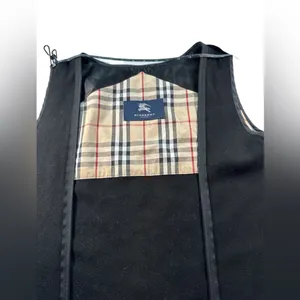Burberry Nova Check Wool Zip In Coat LINER ONLY Vest Women’s Large Estimate EUC thumbnail 11