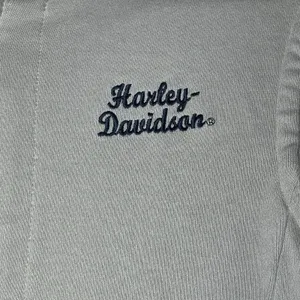 Harley Davidson Women's Full Zip Sleeveless Hoodie Vest Beige‎ Size Large thumbnail 3