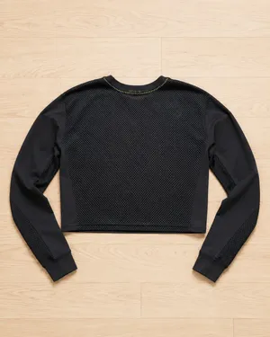 Nike Track & Field Women's Athletic Long Sleeve Crop Top Mesh Back S thumbnail 3
