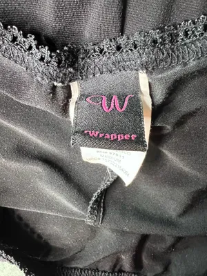 Wrapper Flared Stretch Pull-On A-Line Career Classic MIDI Skirt Black Size Med thumbnail 3