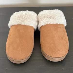 Sueded scuff slippers‎ Slip On in Desert Khaki Size 9 thumbnail 4