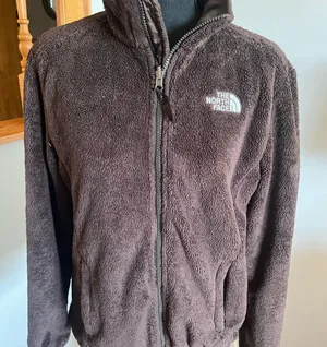 The North Face Brown Sherpa Full‎ Zip Jacket Size M thumbnail 1